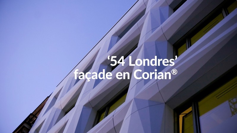 54 Londres façade en Corian